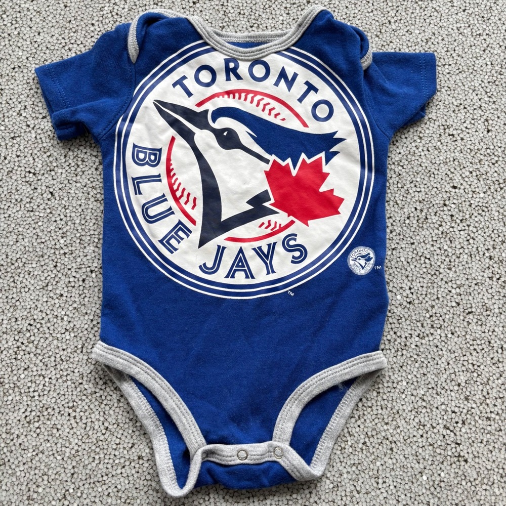 MLB Toronto Blue Jays Bodysuit Baby 3/6M Blue Logo Sporty Canada - Picture 1 of 5